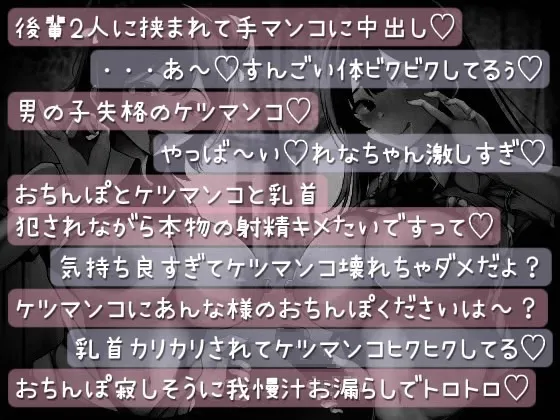 【凄いメスイキ‼】甘サド後輩2人のアナルメスイキW調教〜先輩のアナルにぴったり〜