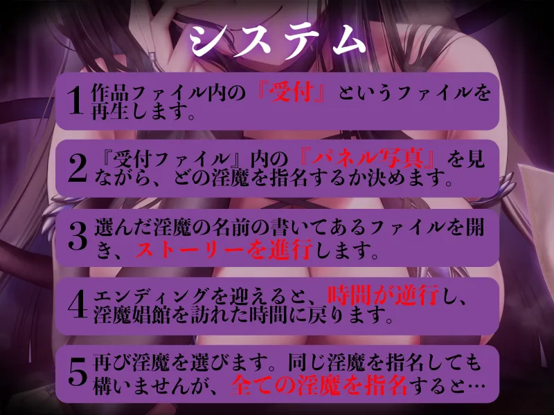 【8時間越え】【2周年】【逆レイプ】淫魔娼館〜サキュバスが蔓延る娼館で、貴方の精子は一滴残らず搾り尽くされる〜