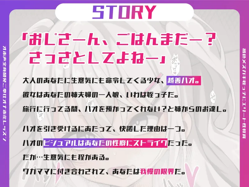 【サク抜き110円】褐色メスガキ姪っ子にエリート性教育～オホ声全身開発ご奉仕オナホ化レッスン～【KU100】