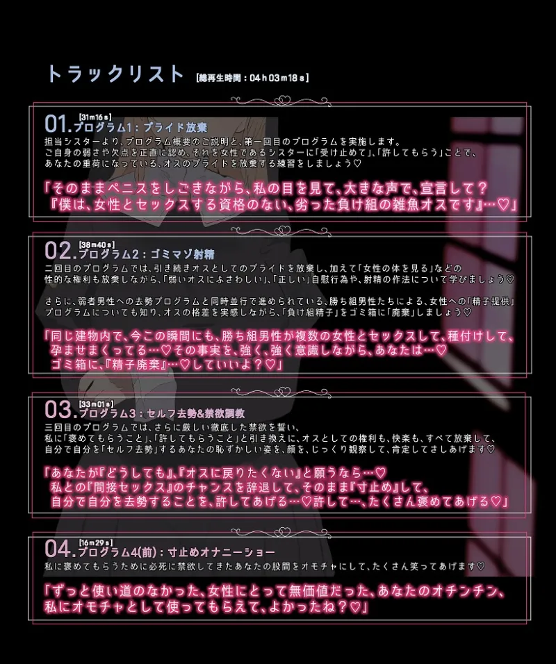 弱いオスであるあなたを許してあげます3～女神のように優しいシスター聖様による恋愛弱者男性救済(去勢＆マゾ雌化)調教～