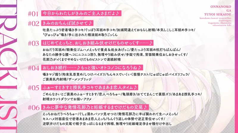 【上位存在×愛され完全敗北♪】オンナノコが強い世界で、ほわほわ可愛い長身 JK に愛されながらわがまま力ずく搾精される日々【密着組み伏せ KU100】