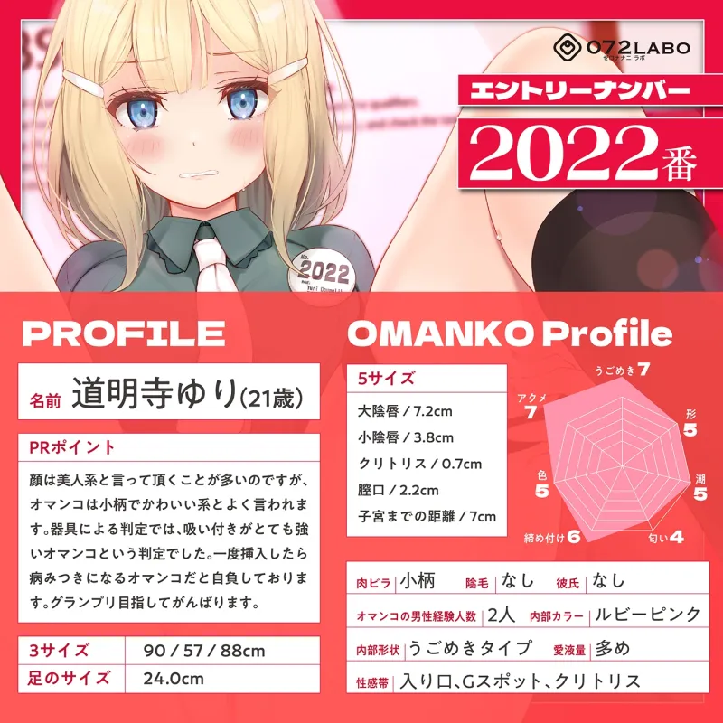 【オマンコシンデレラ】ペニスで審査「美オマンコGP・エントリーナンバー2022番」〜美しさと挿入感〜【アクメナビゲート搭載】