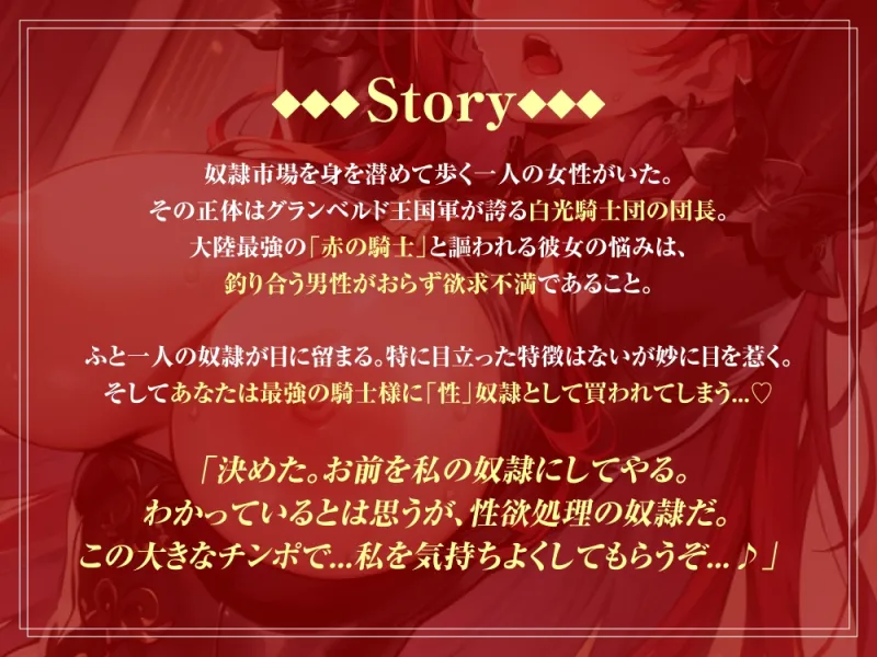 【期間限定99円】高潔な赤の騎士様は市場で買った奴隷で性欲の処理をする【ソフトなマゾ向け♪】