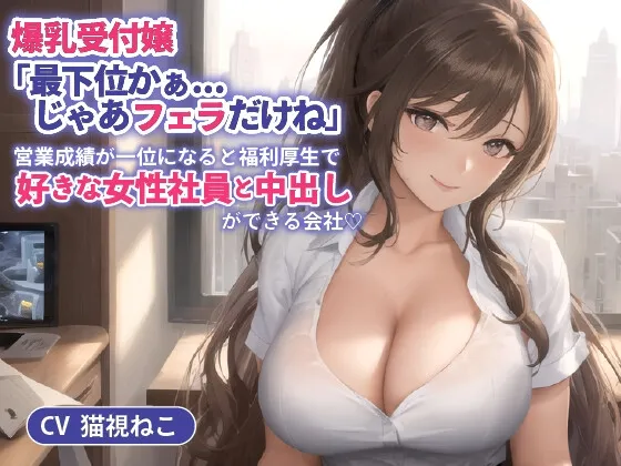 爆乳受付嬢「最下位かぁ...じゃあフェラだけね」営業成績が一位になると福利厚生で好きな女性社員と中出しができる会社【抱き枕推奨/ホワイト企業】