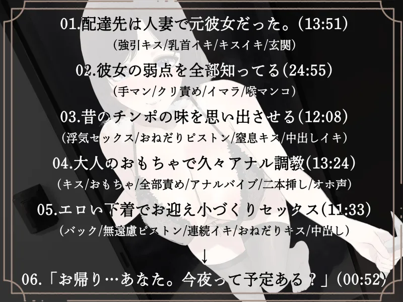 【期間限定価格110円】人妻NTR-久々に出会った配達先の元彼女に無理矢理キスして昔の快感を思い出させる‐