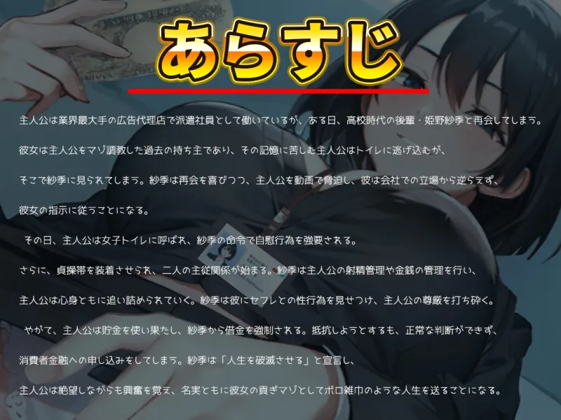 【格差・NTRマゾ・搾取】後輩エリート正社員様にお貢ぎ射精管理される童貞派遣社員の僕