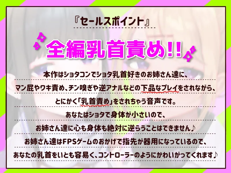 【M向け】【乳首調教】乳首コントロール〜FPSで知り合ったお姉さん達に僕の乳首が壊されるまで〜【奴隷堕ち】