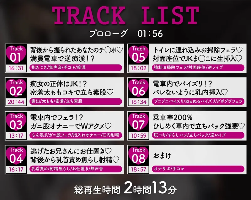 【無声音たっぷり】【貞操観念逆転】満員電車で逆痴漢〜発情JKが満員電車で貴方の股間を触ってきた!?〜