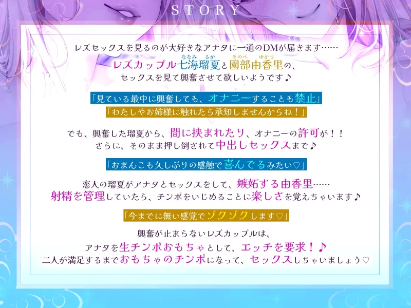 【甘トロからかい】レズカップルのおもちゃ ～レズセを見せつけるのが大好きなカップルの激しいエッチに巻き込まれて～【りふれぼプレミアム】《5大早期特典付き》