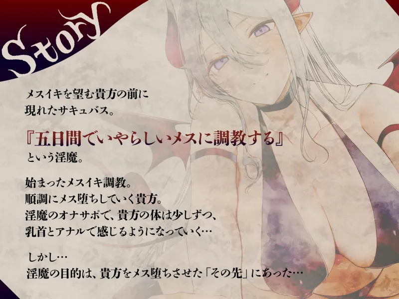 【オナサポ】サキュバスのメスイキオナサポ調教〜乳首とアナルの快楽を徹底的に教え込まれる五日間〜