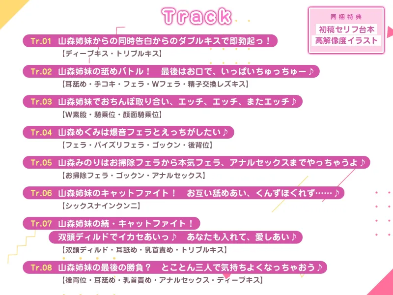 【W逆レ】双子姉妹JKのセックス合戦【完全男性受け】 ～どっちが気持ちいいか勝負したと思ったらレズセバトルに発展!?～《!豪華3大早期購入特典!》