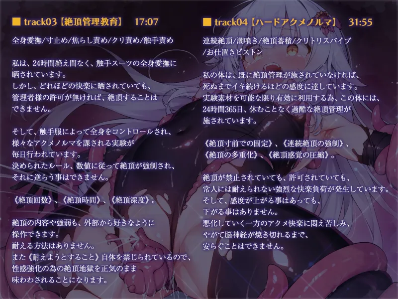 絶対服従プログラムIV 実験体4098 ～淫獄アクメ管理調教～