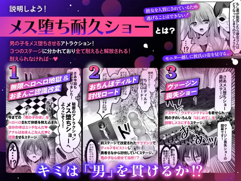 彼女の前で！メス堕ち耐久ショー