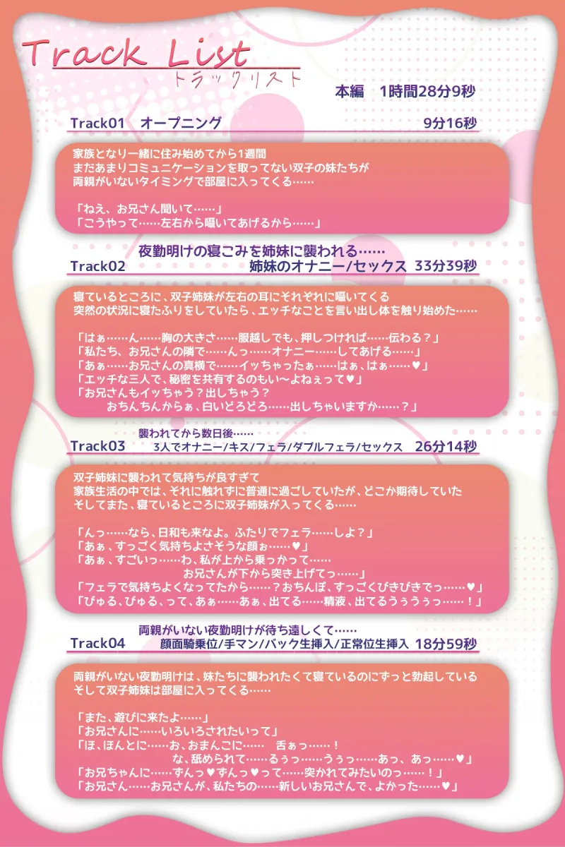 ✅10日間限定スペシャル特典同梱✅エッチな双子姉妹は義兄と仲良くなるためにセックスをしたがる【男性受け】