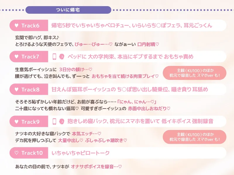 【生スマホ収録】生意気ナツキ(20)性欲増長中♪ ～出先で届く、ボーイッシュ彼女の生オナ音声♪ 寝バックで仕返し、低イキボイス強制録音♪～
