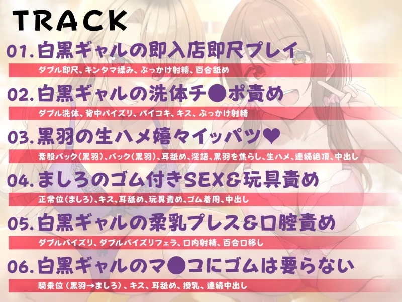 【期間限定55円】即ハメ風俗みつどもえ～白黒ギャルの淫乱同時ビッチ責め～＜KU100＞