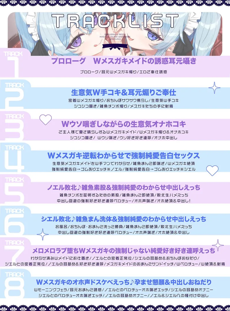 専属Wメ○ガキメイドの強制純愛わからせご奉仕～生イキ◯リ双子を強制好き好きご奉仕＆嘘喘ぎ→ご主人棒に敗北メロメロラブ堕ちエンド♪