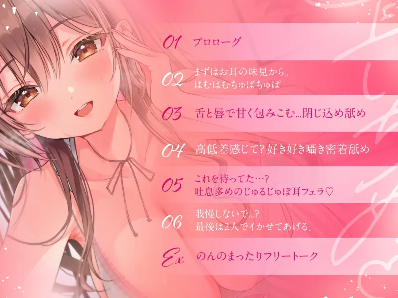 【両耳舐め特化/KU100/生耳舐め】耳いぢめ。～甘くとろける高低差～【総再生時間2時間越え！】