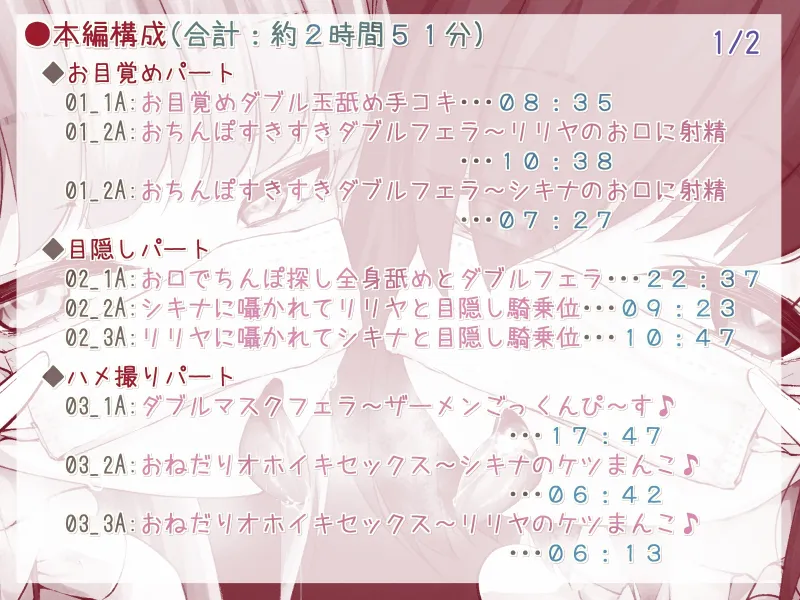 【ダブル全身舐め】二人の無表情メイドとひたすらドスケベせっくす【目隠し・マスクフェラ】