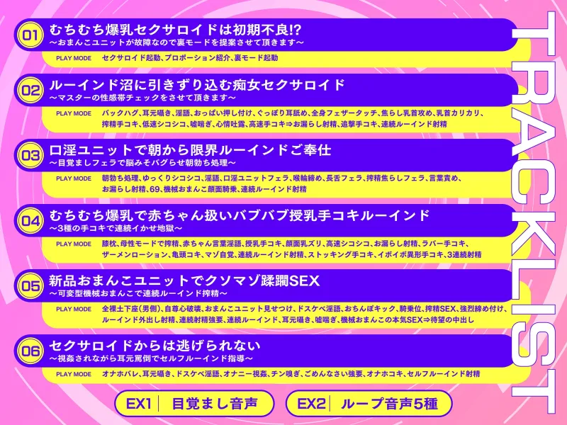【ルーインドオーガズム】デカ痴女セクサロイドの密着事務的ザーメン搾取~快楽地獄でマゾ堕ち確定お漏らし射精~【13回射精×事務サド調教】 【ルーインドオーガズム】デカ痴女セクサロイドの密着事務的ザーメン搾取~快楽地獄でマゾ堕ち確定お漏らし射精~【13回射精×事務サド調教】