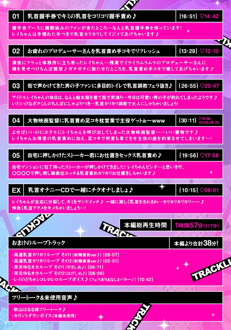 【低音×高速無声×カリカリ】乳首推しアイドルのねちっこエグぅ〜いマゾ乳首責め♪【立ち絵3種】