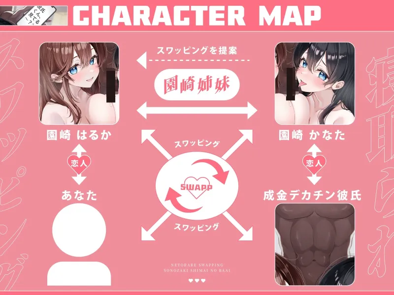 【DM特典付き!W視点有り】寝取られスワッピング-園崎姉妹の場合-~将来を約束した清楚幼馴染カノジョが成金デカチン男に調教されて寝取られるまで~ 【DM特典付き!W視点有り】寝取られスワッピング-園崎姉妹の場合-~将来を約束した清楚幼馴染カノジョが成金デカチン男に調教されて寝取られるまで~