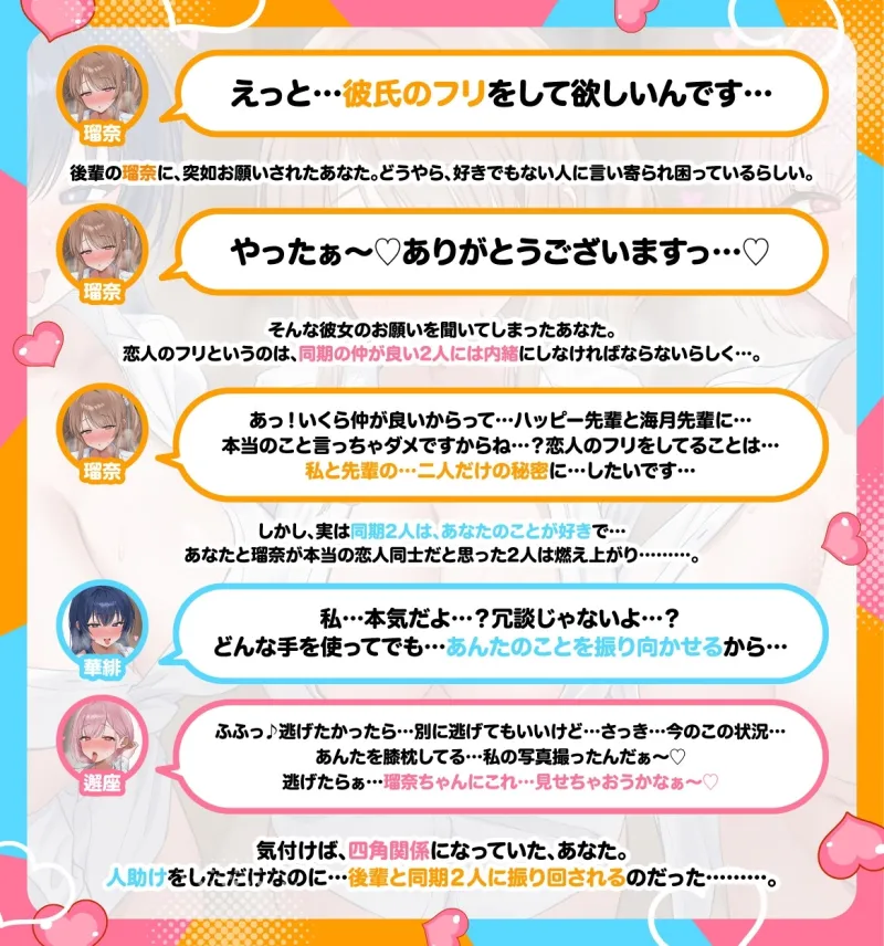 【✅早期購入特典付きっ♡✅】『後輩と同期2人が夜○いに来て、鉢合わせて喧嘩している。意味が分からない。』