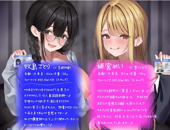 ネトラセ倶楽部～純粋だった彼女や妻が他の男とのお下品NTRセックスでイキ狂うようになるまでの全音声記録～