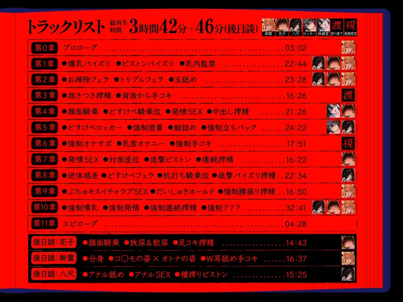 【4時間越え】【逆レ】学校の怪淫七不思議〜どすけべ怪異蔓延る夜の学校、貴方は干からびるまで搾精される♡〜