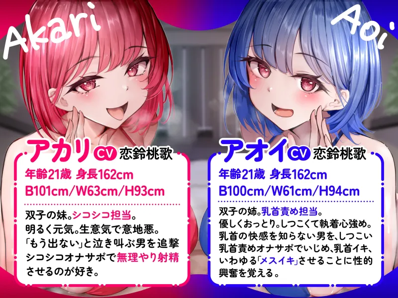 【シコシコ担当】【乳首担当】どすけべ双子の心情代弁＆淫語オナサポ