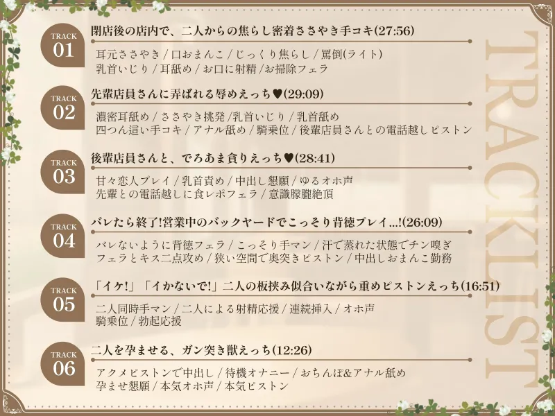 行きつけカフェの美人店員さん二人に搾り取られる話 ~媚び媚び濃密ご奉仕3P~