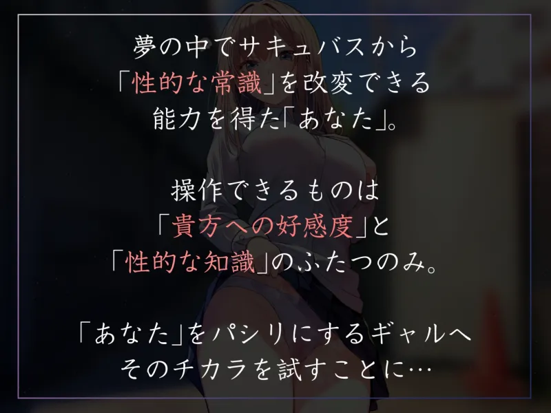 【性癖布教特別価格】同じ学年の陽キャギャルの常識を改変し、振る舞いを変えず少しずつ意識をすり替えあまあまえっち担当化へ【陵辱なし・汗蒸れ・暴発あり】