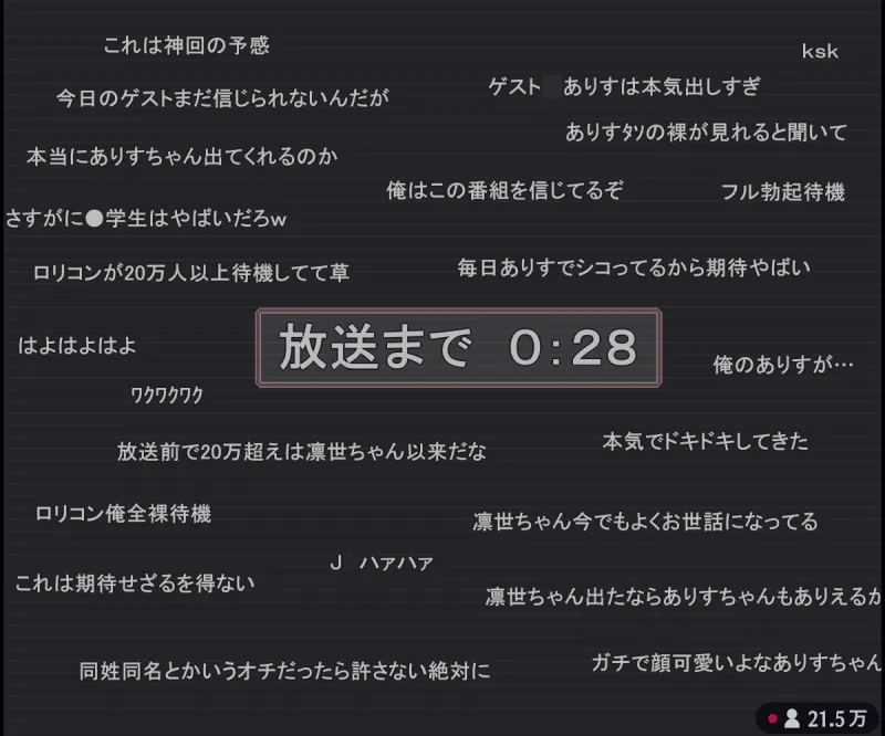生放送のエロクイズバラエティに出演するJ○アイドルの話