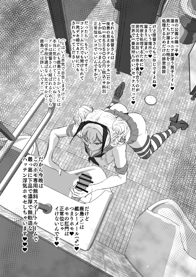 艦シーメール鹿島(♂)ケツオナ*公衆便所