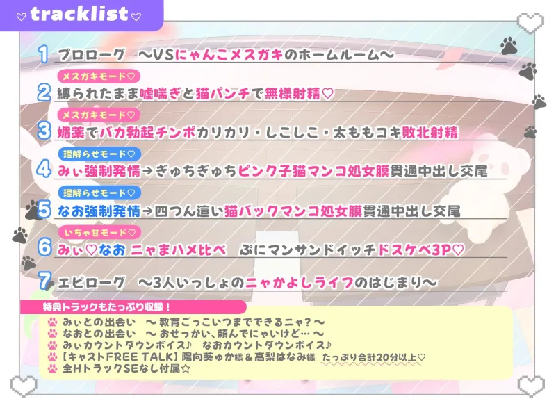 【マゾ逆躾け→⚠︎逆転理解らせ♡】W子猫メ○ガキ「発情期マンコ負けてごめんニャさい^•ω•^」お仕置きニャま交尾でわから性裁♡【詫びちび猫マンコ♡ハメ比べ】