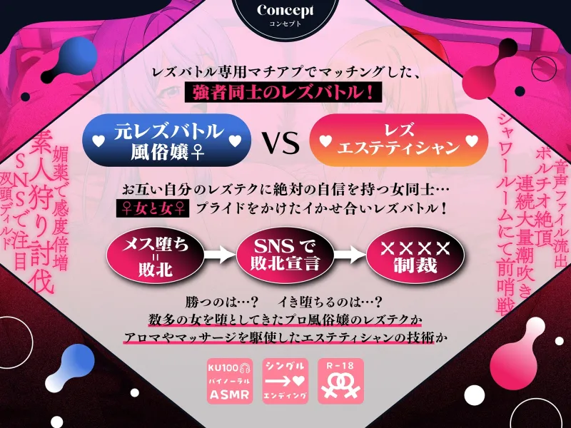 【KU100】レズバトル専用マッチングアプリ「GL」元レズ風俗嬢「ゆき」vsレズエステティシャン「なつ」 【KU100】レズバトル専用マッチングアプリ「GL」元レズ風俗嬢「ゆき」vsレズエステティシャン「なつ」