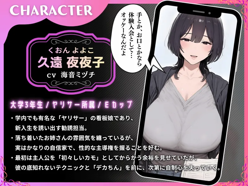 ヤリサーの美人先輩をデカちんぽで中出し依存のマゾメスに【ドS向け/KU100】