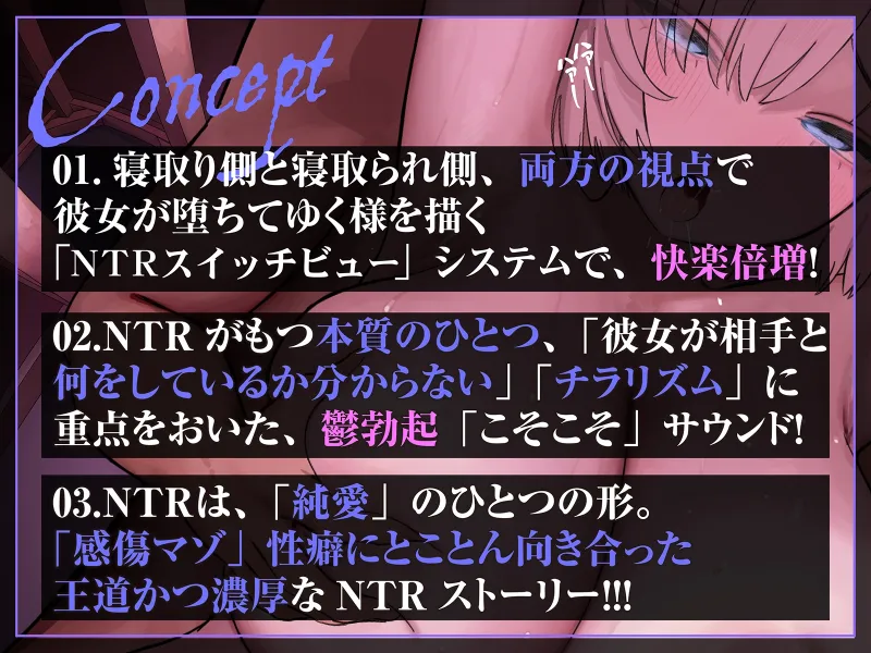 【NTR胸糞注意】壁越しに彼女のヘンな声がする。～清楚な彼女が隣の部屋のヤリチンにドスケベセックスを仕込まれてしまう一部始終～【壁越し×感傷マゾ】