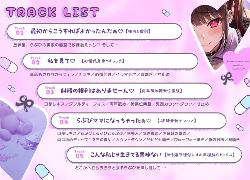 【マスクコキでパキる♡動画付】巨乳メンヘラJKの生ハメ射精管理♡〜カノジョのぐちゅとろ監禁生マンコで妊娠確定キメセクえっち♡〜 【マスクコキでパキる♡動画付】巨乳メンヘラJKの生ハメ射精管理♡〜カノジョのぐちゅとろ監禁生マンコで妊娠確定キメセクえっち♡〜