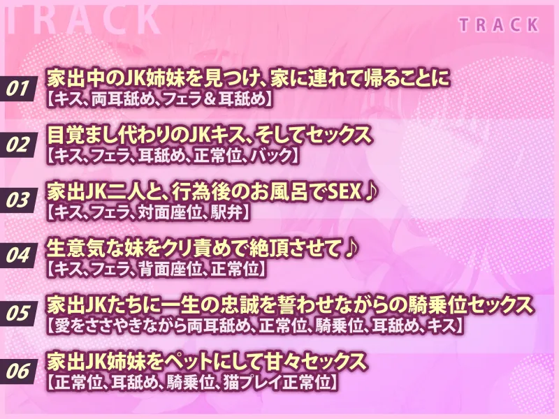 【甘々＆嫌々ASMR!】家出中のJK姉妹に下心丸出しの命令でドン引きされながら連続中出し甘オホえっち♪【KU100】【りふれぼプレミアムシリーズ】